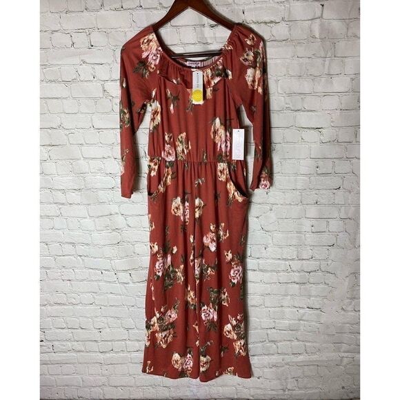 🆕 CHENAULT GIRL | Floral Trinney Brushed Ruffle Neck Jumpsuit Size 14 - Picture 1 of 5